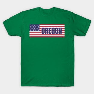 Oregon State in American Flag T-Shirt
